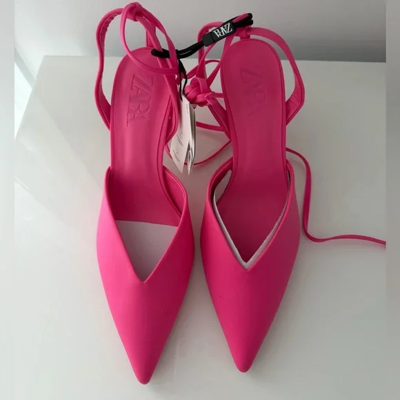Zara | Vibrant Pink Heels - Picture 2 of 5